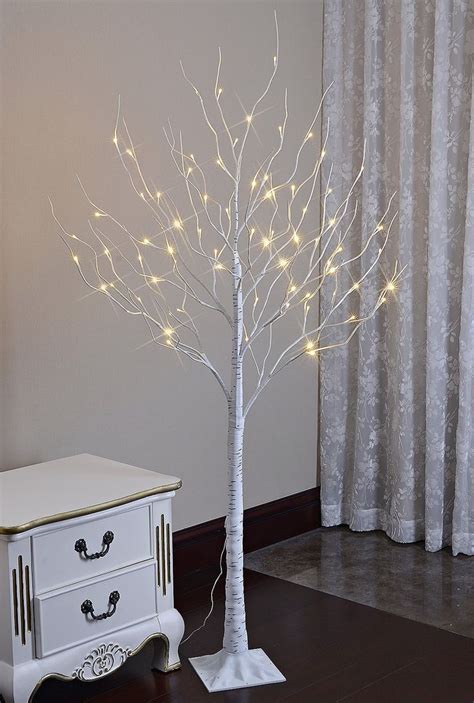 lightshare ft led birch tree home decor holiday decoration