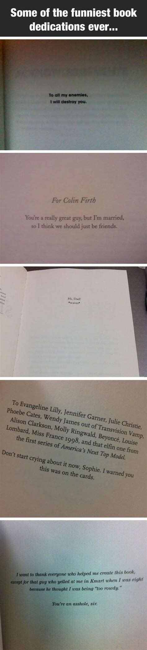 internets  asked questions funny book dedications book