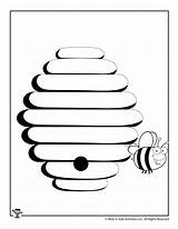 Beehive Bee Coloring Pages Activities Kids Hive sketch template