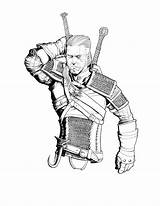 Witcher Coloring 1488 81kb sketch template