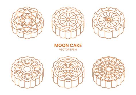 premium vector moon cake