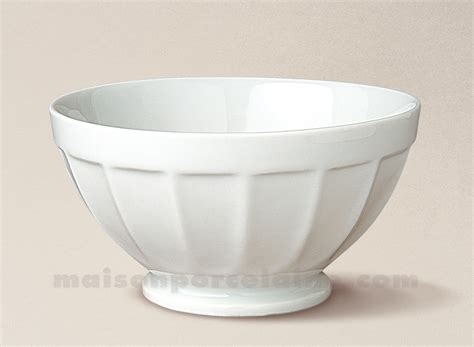 bol pied cotes porcelaine blanche sologne  cl maison de la porcelaine