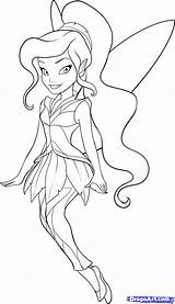 Coloring Pages Tinkerbell Fairy Vidia Disney Clochette Fée Coloriage Drawing Imprimer Rosetta Characters Printable Drawings Adult Dessin Fee Fairies Friends sketch template