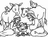 Nativity Coloring Pages Christmas Getcolorings Getdrawings sketch template