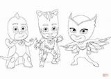 Pj Masks Coloring Pages Drawing Catboy Owlette Gecko Mask Color Supercoloring Printable Drawings Sketch Cartoon Characters Paper Print Easy Manga sketch template