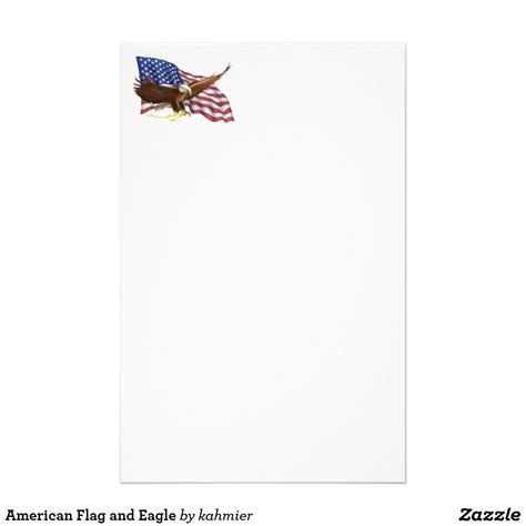 american flag  eagle stationery zazzlecom american flag