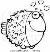 Blowfish Clipart Cartoon Coloring Cory Thoman Outlined Vector 2021 sketch template