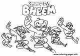 Bheem Friends Coloring Chota Stance Fighting Pages Printable Print sketch template