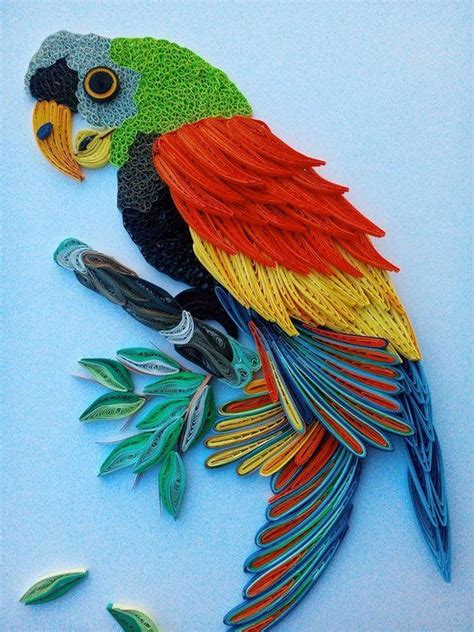 Amazon Parrot Wall Art Quilling Art Birds Rainforest Nursery Etsy