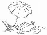 Beach Coloring Pages Umbrella Coloriage Towel Printable Kids Plage Theme Parasol Easy Clipart Print Color Imprimer Dessins Mexico Sur Fun sketch template