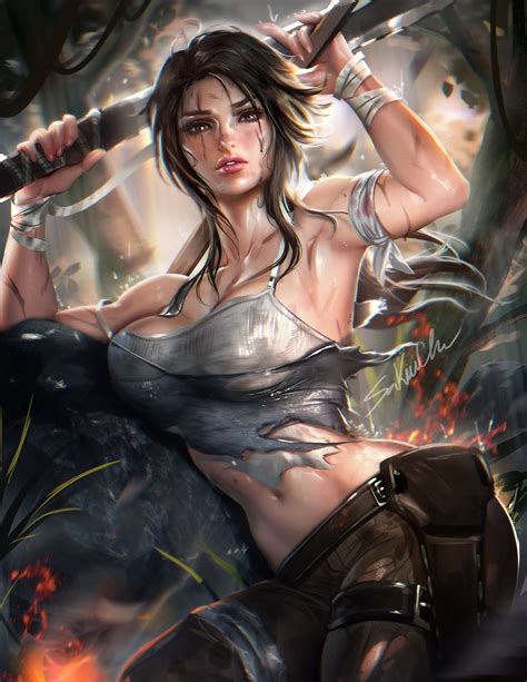 Wallpaper Anime Realistic Comics Lara Croft Tomb