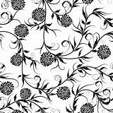 Monochrome Seamless Vector Floral Illustration Background Vecteezy sketch template