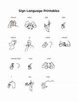 Language Sign Phrases Chart Simple Printables Basic American Asl Words Signs Learn Kids Meeting Hello Lesson Learning Teaching Builders Baby sketch template