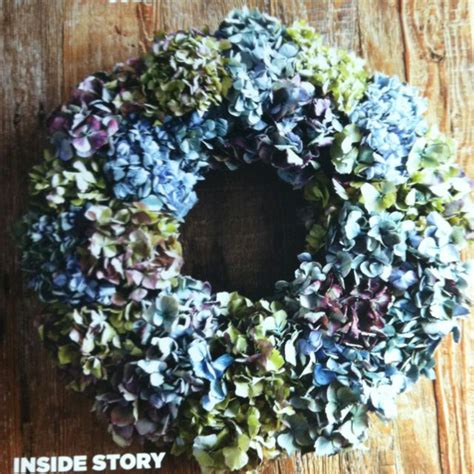 Hydrangea Wreath Williams Sonoma Catalogue Winter 2012