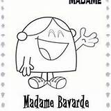 Madame Bavarde Monsieur sketch template
