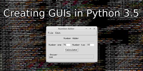 build  gui  python
