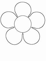 Flower Simple Coloring Pages Shapes Template Shape Flowers sketch template