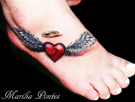 heart angel wings tattoo pics mangamod