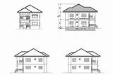Elevation Autocad Drawing House Front Detail Side Back Cadbull Description sketch template