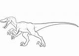 Velociraptor sketch template