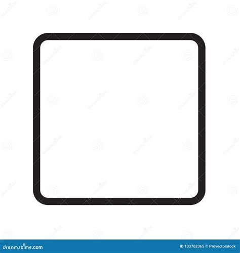 square icon vector sign  symbol isolated  white background stock