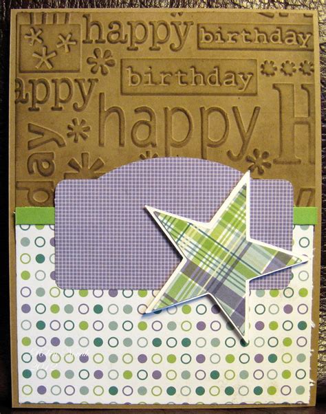 birthday card  embossing folder tqmnurseblogspotcom masculine