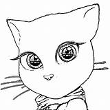Coloring Talking Angela Tom Pages Ages Cats Coloringhome sketch template