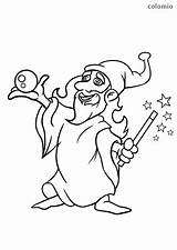 Zauberer Wizard Elfen Malvorlage Ausmalbilder Kugel Orb Ausmalbild Einhorn sketch template