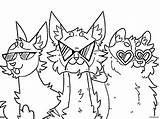 Cats Warriors Coloring Pages Cute Printable Wonder sketch template