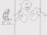Luigi Mansion Pages Coloring Printable Moon Dark Crap Holy Line Luigis Deviantart Haunted Template sketch template