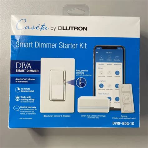 lutron caseta diva smart dimmer switch starter kit dvrf bdg  brand   picclick