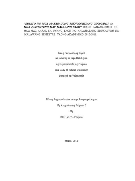 thesis  filipino ii