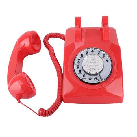 tebru dial telephone landline retro rotary dial telephone vintage landline telephone desk