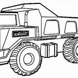 Truck Coloring Dump Tonka Axle Huge Double Color Kids sketch template