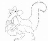 Ice Age Scrat Coloring Pages Ecoloring sketch template