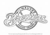 Brewers Milwaukee Logo Coloring Drawing Draw Pages Mlb Step Book Brewer Drawings Baseball Drawingtutorials101 Template Choose Board sketch template
