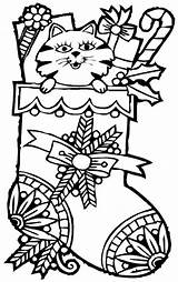 Coloring Pages Christmas Adults Clipartmag Printable Stocking sketch template