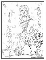 Meerjungfrau Malvorlage Ausmalbilder Ausmalbild Meerjungfrauen sketch template
