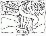 Garden Eden Coloring Pages Snake Popular sketch template