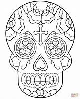 Calavera Totenkopf Ausmalbilder Schädel Zucker Malvorlagen sketch template