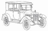 Ford Model Coloring Car Pages Antique Cars Old Truck Classic Drawings Draw Sketch Vintage Color Tocolor sketch template