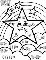 Math Kindergarten Worksheets Worksheet Star Coloring Pages Kids sketch template