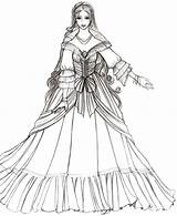 Medieval Coloring Drawing Pages Princess Realistic People Soldier Queen Drawings Middle Color Deviantart Printable Only Getcolorings Elegant Ages Paintingvalley Dames sketch template