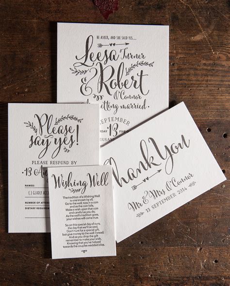Invitation Rsvp Thank You And Wishing Well Wedding Invitations