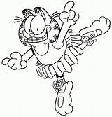 Garfield Coloring Pages Cartoon Ballet Color Printable Kids Funny Doing Sheets Sheet Ballerina Print Character Clipart Characters Book Library Coloriage sketch template