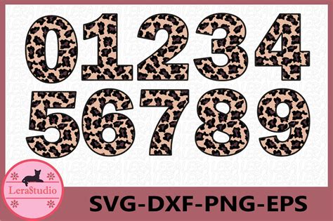 cheetah numbers svg numbers svg leopard cut files svg  cut