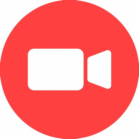 circle  red ui video video camera icon   iconfinder