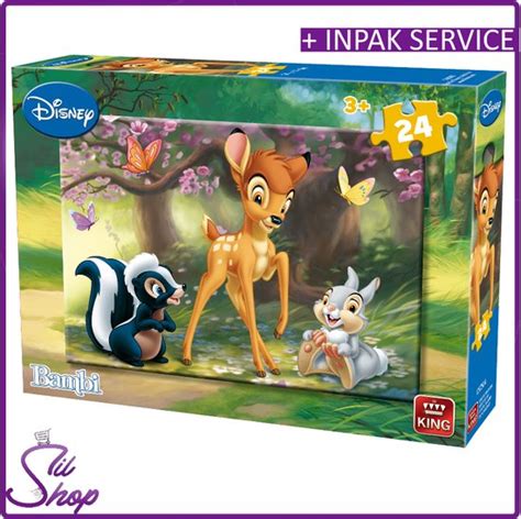 disney puzzel met bambi stampertje en bloempje  stukjes kerst inpakservice bolcom