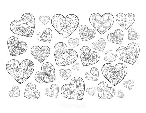 printable heart coloring pages  adults happier human