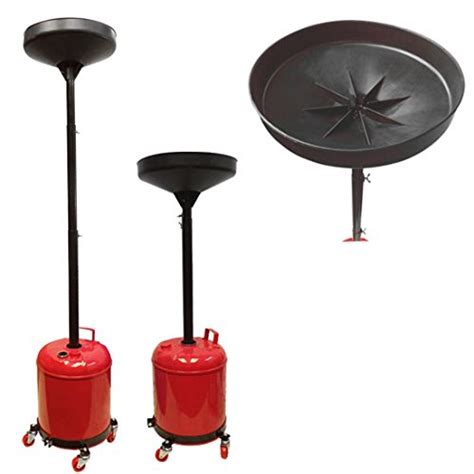 portable  gal gallon oil waste drain draining tank dolly funnel lift drum pan buy